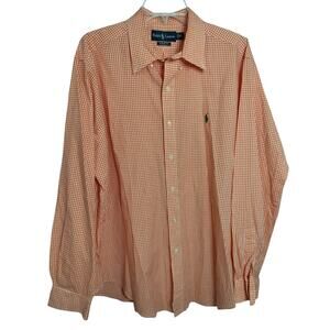 M774) Ralph Lauren Classic Fit Men's XL Checkered Button Down Long Sleeve Shirt